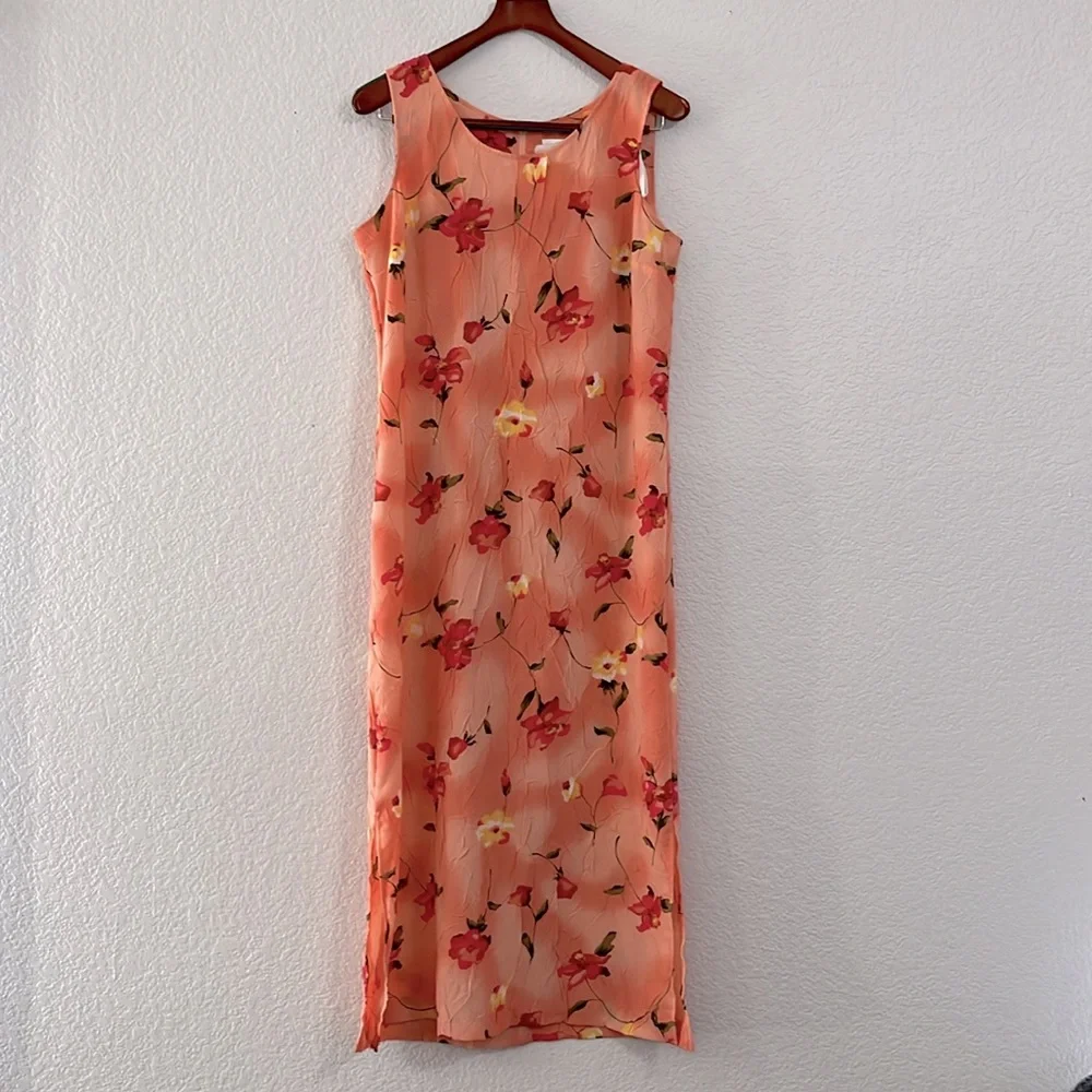 Vintage Y2K Floral Crinkle 2 Piece Dress Set - Picture 4 of 15